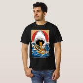 Illustration zum Angriff von Sushi-Haien T-Shirt (Vorne ganz)