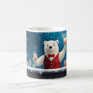 Illustration zum Barkeeper des Eisbären Kaffeetasse