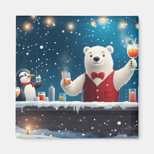 Illustration zum Barkeeper des Eisbären Magnet (Vorne)