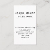 Illustration zum beruflichen Friseur Visitenkarte (Rückseite)