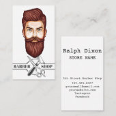 Illustration zum beruflichen Friseur Visitenkarte (Vorne/Hinten)