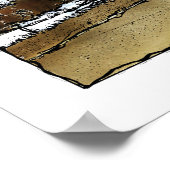 Illustration zum blauen Güterwagen Poster (Ecke)