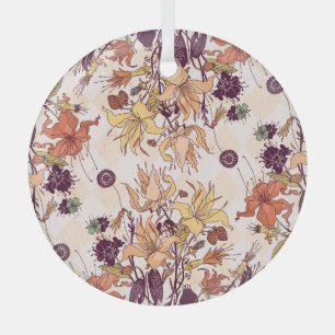 Illustration zum Blumenlichtstrommeln Ornament Aus Glas