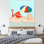 Illustration zum Bucket and Spade Beach Leinwanddruck (Insitu (Schlafzimmer))