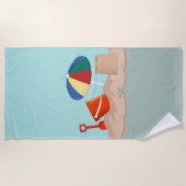 Illustration zum Bucket and Spade Beach Strandtuch (Vorderseite)