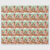 Illustration zum Button Vintager Lebensmittel Geschenkpapier (Flach)