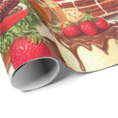 Illustration zum Button Vintager Lebensmittel Geschenkpapier (Rolleneckpunkt)