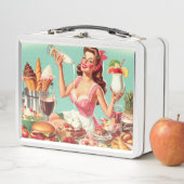 Illustration zum Button Vintager Lebensmittel Metall Brotdose (Beispiel)