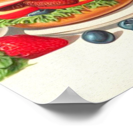 Illustration zum Button Vintager Lebensmittel Poster (Ecke)