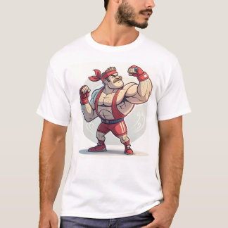 Illustration zum Cartoon-Bodybuilder T-Shirt