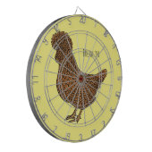 Illustration zum Cartoon von Chamois-Hühnchen Dartscheibe (Vorderseite Links)