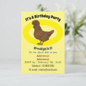 Illustration zum Cartoon von Chamois-Hühnchen Einladung (Stehend Vorderseite)