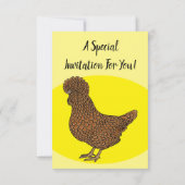 Illustration zum Cartoon von Chamois-Hühnchen Einladung (Rückseite)