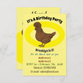 Illustration zum Cartoon von Chamois-Hühnchen Einladung (Vorne/Hinten)