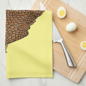 Illustration zum Cartoon von Chamois-Hühnchen Geschirrtuch (Viertel Falte)