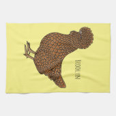 Illustration zum Cartoon von Chamois-Hühnchen Geschirrtuch (Horizontal)