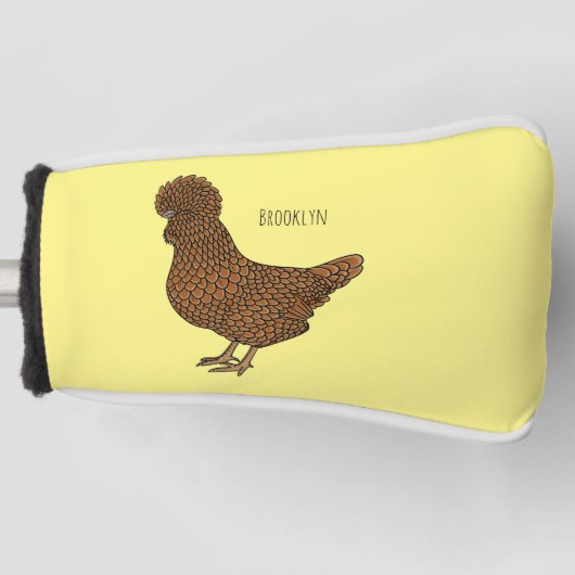 Illustration zum Cartoon von Chamois-Hühnchen Golf Headcover (Vorderseite)