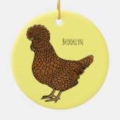 Illustration zum Cartoon von Chamois-Hühnchen Keramik Ornament (Hinten)