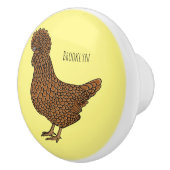 Illustration zum Cartoon von Chamois-Hühnchen Keramikknauf (Rechts)