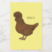 Illustration zum Cartoon von Chamois-Hühnchen Lebensmitteletikett (Einzelnes Label)