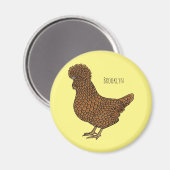 Illustration zum Cartoon von Chamois-Hühnchen Magnet (Vorderseite/Rückseite)