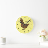 Illustration zum Cartoon von Chamois-Hühnchen  Runde Wanduhr (Zuhause)