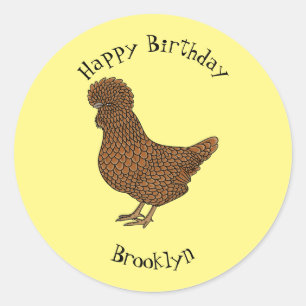 Illustration zum Cartoon von Chamois-Hühnchen Runder Aufkleber