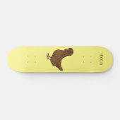 Illustration zum Cartoon von Chamois-Hühnchen Skateboard (Horizontal)