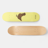 Illustration zum Cartoon von Chamois-Hühnchen Skateboard (Horizontal)