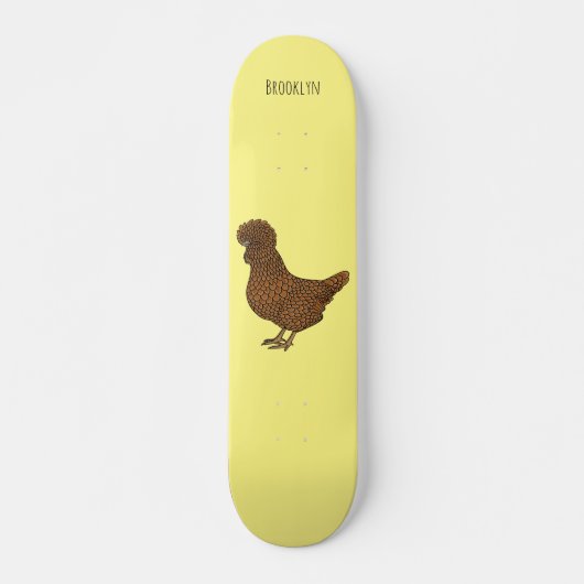 Illustration zum Cartoon von Chamois-Hühnchen Skateboard (Vorne)