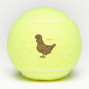 Illustration zum Cartoon von Chamois-Hühnchen Tennisbälle