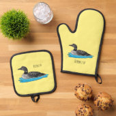 Illustration zum Cartoon von Loonen Ofenhandschuh & Topflappen-Set (Oben Unten)