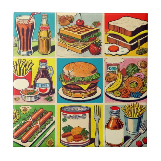 Illustration zum Comic Vintager Lebensmittel Fliese (Vorderseite)