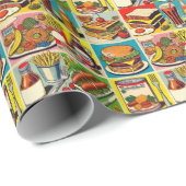 Illustration zum Comic Vintager Lebensmittel Geschenkpapier (Rolleneckpunkt)