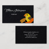 Illustration zum Gelbbvogelfinch Visitenkarte (Vorne/Hinten)