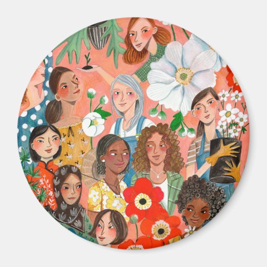 Illustration zum Internationalen Frauentag Magnet (Vorne)