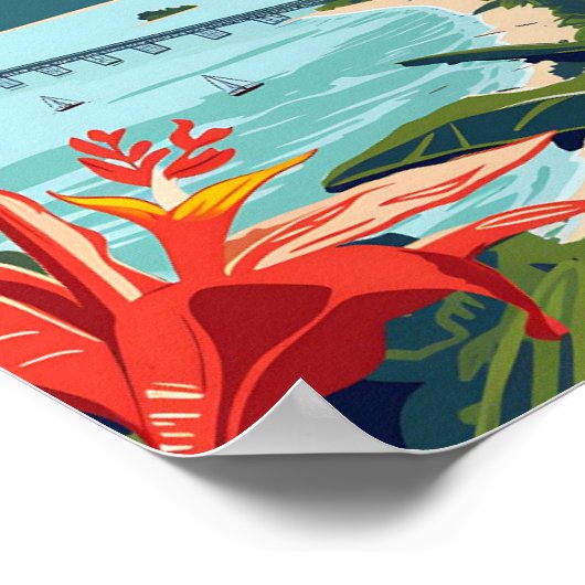 Illustration zum Langkawi Malaysia Kunstreisen Poster (Ecke)