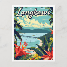Illustration zum Langkawi Malaysia Kunstreisen Postkarte
