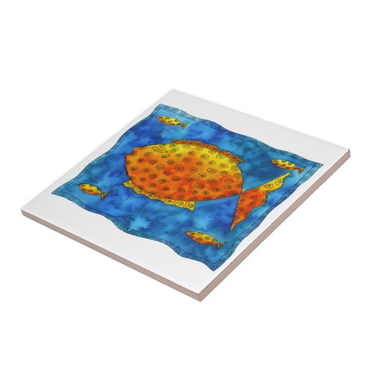 Illustration zum Leben in der Fischsee Fliese (Seite)