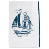 Illustration zum Navy-Blue-Wind-Segeln von Wassers Mittlere Geschenktüte (Rückseite)