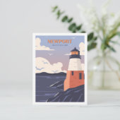Illustration zum Newport Rhode Island Travel Place Postkarte (Stehend Vorderseite)