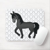 Illustration zum Niedlichen Cartoon von Black Trot Mousepad (Mit Mouse)