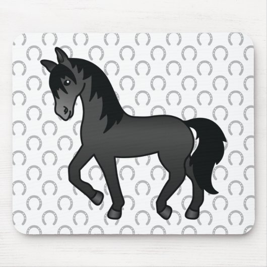 Illustration zum Niedlichen Cartoon von Black Trot Mousepad (Vorne)