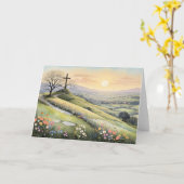 Illustration zum Ostersonnenaufgang Karte (Gelbe Blume)