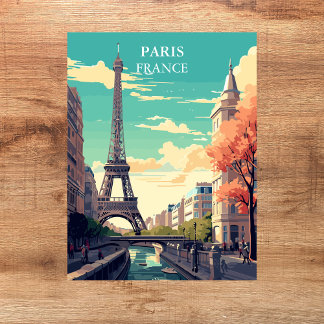 Illustration zum Paris-Eiffelturm Postkarte