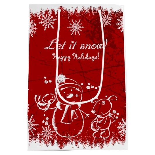 Illustration zum Rot und Weiß Mittlere Geschenktüte (Rückseite)