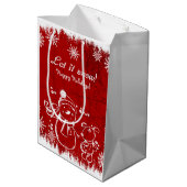 Illustration zum Rot und Weiß Mittlere Geschenktüte (Rückseite Schrägansicht)