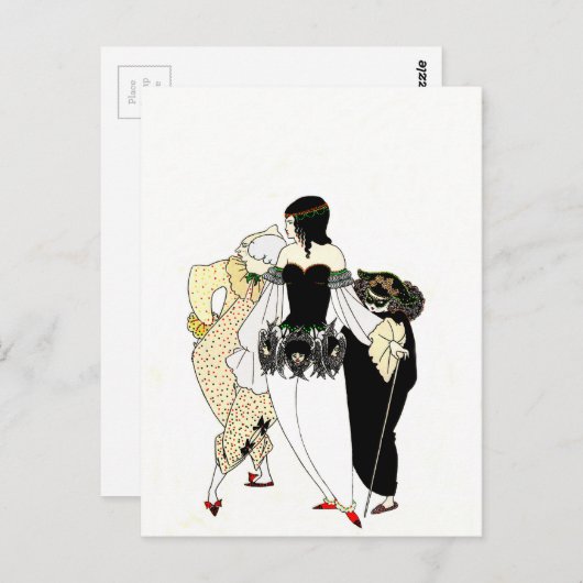 Illustration zum Roten Tod Postkarte (Vorne/Hinten)