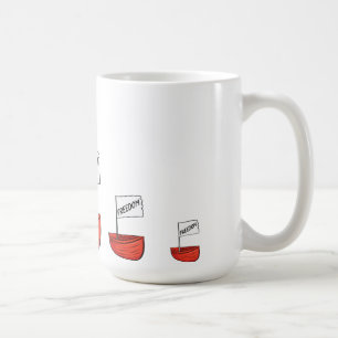 Illustration zum Schiff der nautischen Freiheit Kaffeetasse