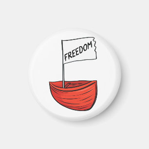 Illustration zum Schiff der nautischen Freiheit Magnet